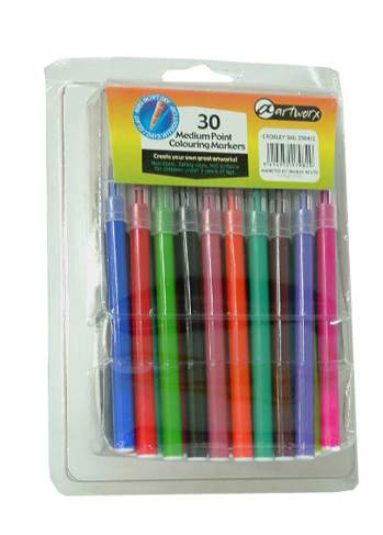 Artworx Felt Pens Pack of 30